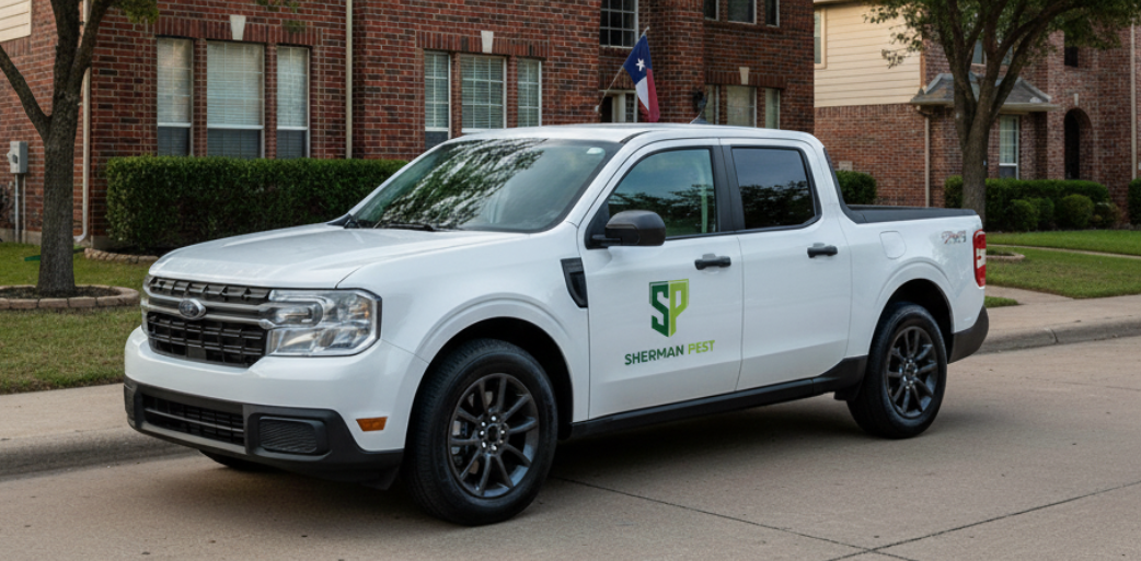 Sherman Pest Control service truck in Sherman, Texas